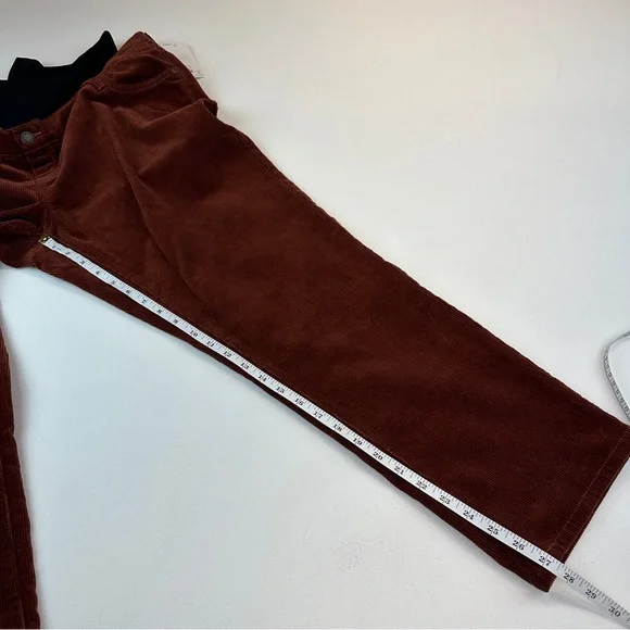 NWT Maternity Size 14 Brown Corduroy Ankle Pants with Belly Panel by Sonoma - Picture 11 of 11